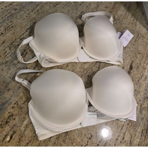 Lot of 2 New! Auden "The Daydream" Gesso White Underwire Bra. Size: 36DDD - Picture 1 of 11